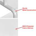 Simple Houseware 52-Inch Freestanding Closet Garment Rack with Storage Shelves and Coat/Hat Hooks, White
