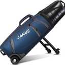 JANUS Golf Travel Bag Hard Case with Support Frame for Hands-Free 360 Spinner Wheels, Travel Bag for Airlines, ABS Hard Shell, Easy to Fold, Hand-Carry Option