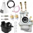 Anxingo PW50 Carburetor with Air Filter Fuel Filter Replacement for Yamaha PW50 Y- Zinger YT60L YT60 TRI-ZINGER 1984-1985