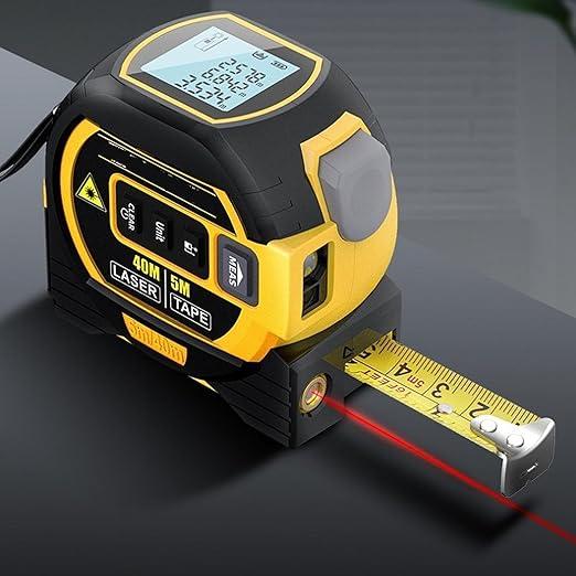 Measurin Sight 3-in-1 Infrared Laser Tape Measuring, Laser Tape Measure, 3 in 1 Digital Distance Meters with LED Display, Single/Continuous, Level, Area Pythagorean Measurement (40M)