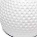 Simple Designs LT2084-WHT Mini Studded Texture Ceramic Bedside Table Lamp, White