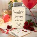 4 x Obbyidk Funny Valentine's Day Card for Wife Husband, Romantic Valentines Card for Boyfriend Girlfriend, Sometimes I Wonder How You Put Up With Me...