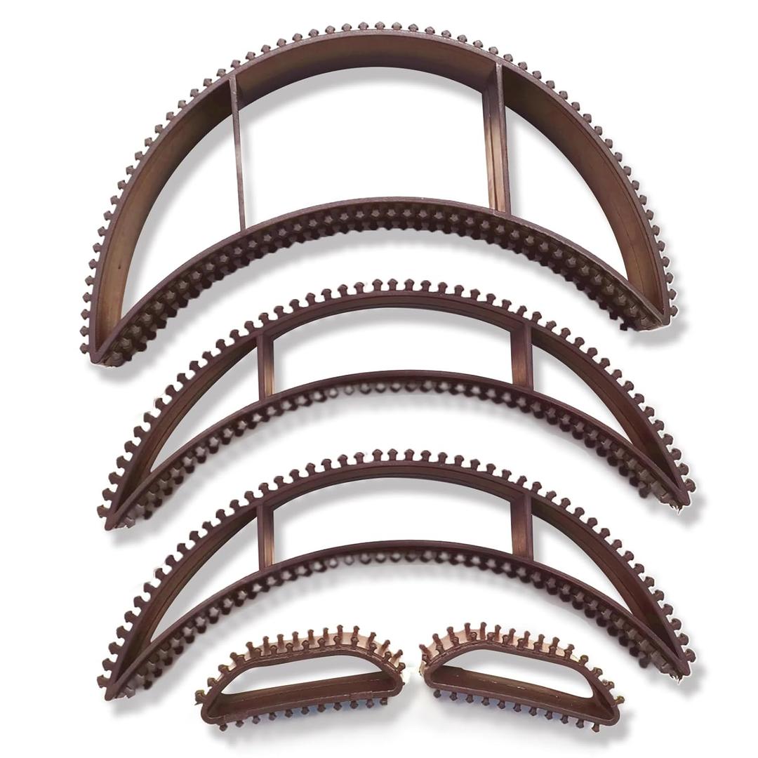 5 Pc Bump It Hair Accessory - Bump It Up Headband & Clips for Volume (Brown)
