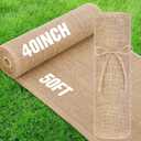 40" x50 Feet Burlap Fabric Natural Burlap Roll Multipurpose Burlap Tree Wrap Premium Weed Barrier Erosion Jute Fabric for Gardening, Weddings, Crafts & Holiday Decor Wedding Aisle Runner