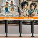 4PCS Adjustable Height Bed Support Legs, 7.3-12 In, Metal Heavy Bed Risers with Non-Slip Rubber Base, Replacement Furniture Feet for King Queen Frame Slats, Sofa, Couch, Cabinet, Dresser, Table