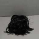 FREE BEAUTY Black Short Bob Flapper Cosplay Wig-Synthetic Costume Women's Natural Looking Halloween Party Christmas Bangs Wigs