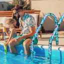 Pinkunn 2 Pcs 4 feet Pool Handrail Cover with Zippers Flamingo Palm Leaf Swimming Pool Hand Rail Slip Resistant Cover(Flamingo and Toucan)