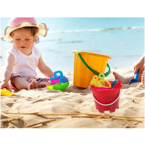 ORFOFE Sand with Bright Colors Plastic Beach Buckets and Shovels for Outdoor Summer Fun for Boys and Playing in Sand Park Backyard and Beach Activities Random Color