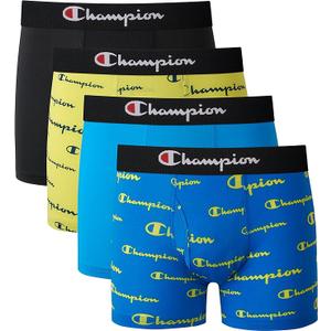 Champion Boys' Underwear, Everyday Active Stretch Boxer Briefs, Assorted 4-Pack, Smal
