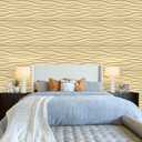 STICKGOO Wave Wall Panels for Interior Wall Decor, Light Oak 3D Wall Panels Accent Wall, Paintable 3D Wall Decor Covering Panels for Living Room Bedroom, Pack of 12 Tiles