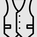 Barry.Wang Mens Formal Suit Vest Striped Casual V-neck Slim Fit Solid Color Waistcoat for Wedding Party Tuxedo L