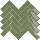 VEELIKE Olive Green Peel and Stick Tile Backsplash Herringbone Peel and Stick Backsplash for Kitchen Bathroom Walls 6 Sheets Green Peel and Stick Tile Waterproof Stick on Backsplash Tiles 12''x12''