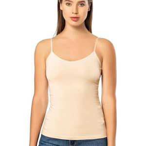 VAVONNE Spaghetti Strap Camisole Tank Tops for Women, Basic Slim-Fit Cotton Cami Undershirts M
