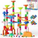 Marble Run, 135pcs Marble Maze Game Construction Building Toys for Kids, Marble Track Race Set STEM Learning Toys Gift for Boys Girls 3 4 5 6 7 8 9 10+