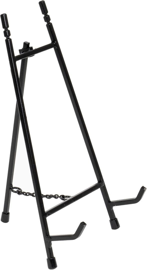 Red Co. 11 Tall Modern Metal Tripod Plate Stand and Art Holder Easel, Black