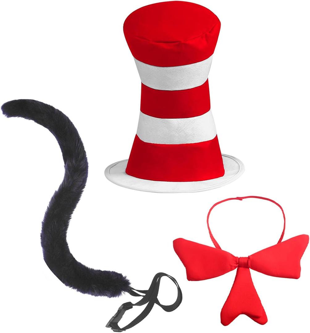 3Pcs Halloween Costume Accessories Party Dress up White Red