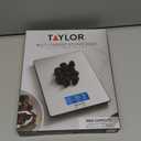 Taylor 11lb Stainless Steel Digital Kitchen Scale, Ultra-Thin, Silver