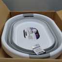 Simplify 2pk Collapsible Laundry Basket | Portable | Space Saver Storage | Hold 2 Loads | Store Under the Bed or Closet | Good for Kids | Dorm | Bedroom | Large | White/Grey