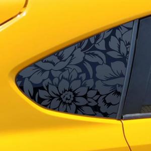 2pcs for CrossTrek XV 2012-2017 Rear Side Window Floral Flowers Decal, Matte Black Floral Flowers Decal Sticker, Decal for Car