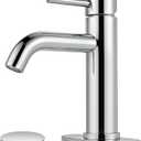 Bathroom Faucets Chrome Bathroom Sink Faucet Modern Single Handle Bathroom Faucet for 1 or 3 Hole Mxier Tap Washbasin Faucet with Deck, Pop-up Drain and Supply Hoses