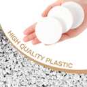 2 x 50 Pcs Plastic Hole Plugs White Screw Cover Snap in Locking Plug Flush Type Panel Round for Kitchen Furniture Chair Cabinets Hole(2 Inch, , 50), ZJ-Plastic Plugs06