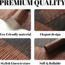 Placemats Set of 6 Vinyl/Plastic Woven Place Mats for Kitchen Table Indoor/Outdoor Washable Placemat Wipeable Dining Table Mats (Ombre Brown Black,6)