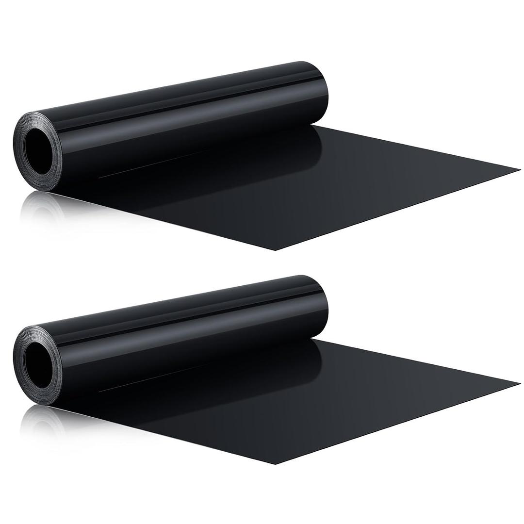 Pangda 2 Rolls 16 ft x 20 Inches Black Under Deck Drainage System Bulk Hdpe Waterproofing Membrane Trough Black Rain Deck Drainage System Trough Unders Systems Outdoor for Underdeck Ceiling