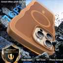 Magnetic for iPhone 16 Pro Case,[Compatible with MagSafe][Military-Grade Drop Protection][Anti-Yellowing] Shockproof Protective Translucent Matte Cover for iPhone 16 Pro Phone Case,Brown
