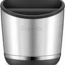 Breville BEA502BSS Knock Box 20 Espresso Machine Accessory, 20 Puck Capacity, Brushed Stainless Steel