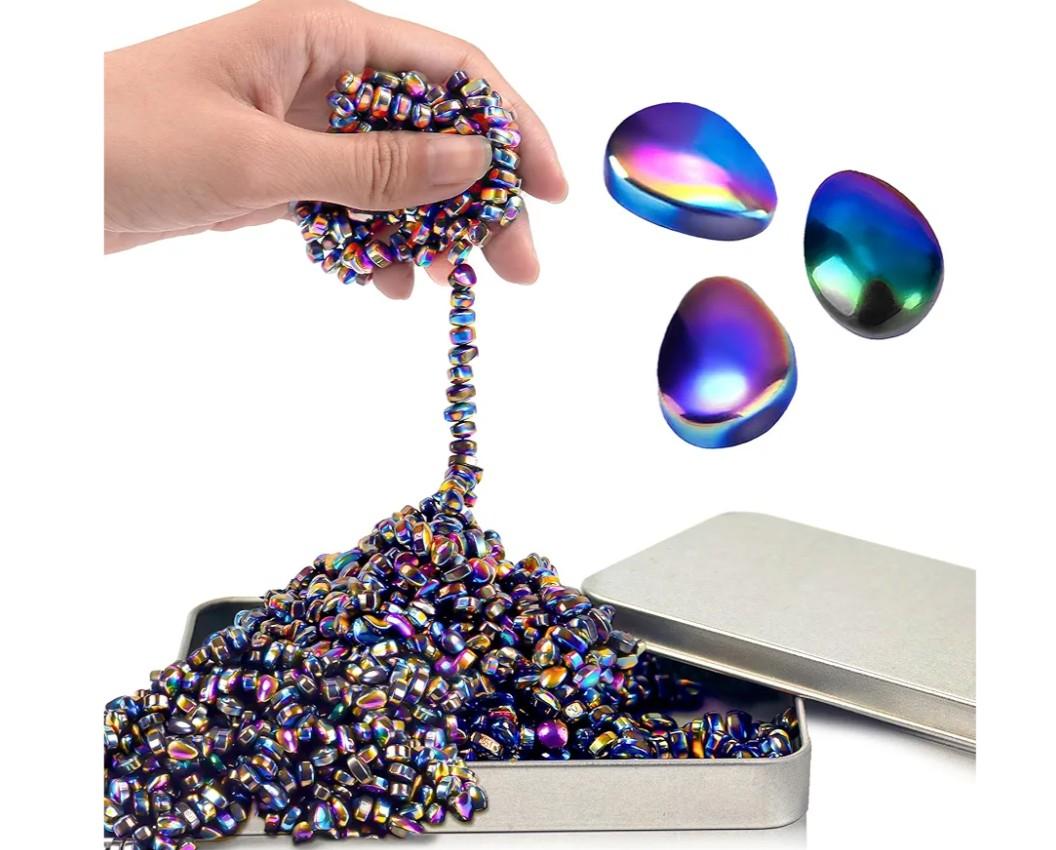 Valentines Day Gifts for Him Teen Boy, 500pc Magnetic Fidget Toy for Adult Men Sensory Autism ADHD Office Desk Stress Anxiety Magnet Beads Balls Stones Cool Gadget for Teen Girl Easter Basket Stuffer