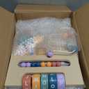 Wooden Baby Walker with Wheels, Push Walker for Baby Boy 12 Months, Baby Activity Center Sit to Stand Walker Small Size