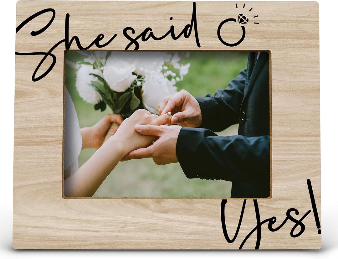 FONDCANYON Picture Frame, 5x7 Inch Photo, Wood, Rustic, 8x10 Inch, Engagement Gifts for Couples Newly Engaged Unique (Color1)