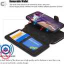 MODOS LOGICOS Case iPhone 11 Pro Max, [Detachable Wallet Folio][2 in 1][Zipper Cash Storage][Up to 14 Card Slots 1 Photo Window] PU Leather Purse with Removable Inner Magnetic TPU Case - Black