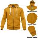 R RAMBLER 1985 Men's Track suit set Thick Fleece Hoodie Sweatsuit 2 pieces,casual winter warmer outfit (Yellow, L)