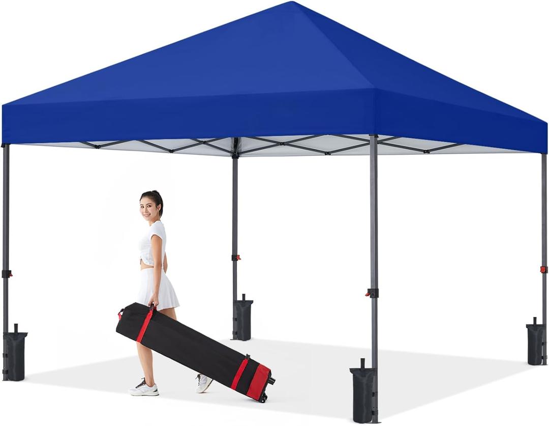 COOSHADE Easy Pop Up Canopy Tent 8X8Ft(RoyalBlue)