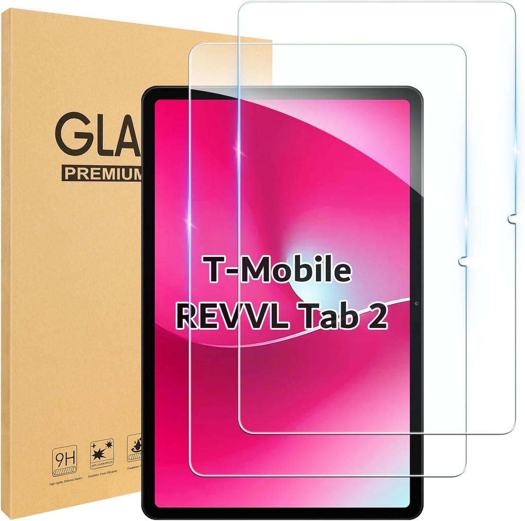 2Pack Screen Protector for T-Mobile REVVL Tab 2 Tablet 10.1 Inch 2025, 9H Hardness Tempered Glass for T-Mobile REVVL Tab 2 5G 10.1", Scratch-Resistant, HD Screen Protector