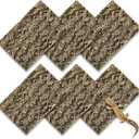 Fhiny 6 PCS Cork Bark Background, 11.6" x 7.7" Natural Cork Bark for Reptiles Bearded Dragon Climbing Backdrop Terrarium Habitat Wall Decor Accessories for Turtle Gecko Lizard Snake Spider Frog