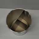 FineDine Rotating Kitchen Utensil Holder for Kitchen Counter - With Weighted Base for Stability, Stainless Steel Cooking Utensil Holder with Removable Divider, Brushed Stainless Steel