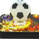 3D Calendar 2025,Creative Time Piece Calendar 2025 Desk Calendar, Soccer Ball Paper Carving Art Tear Away Calendar 3D Memo Pad DIY Christmas Gift