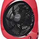 COOL WORKS 10-Inch Table Fan with 3 Speeds, 180° Adjustable Head & Tilt – Quiet Desk Fan for Home, Bedroom, or Office, Red