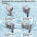 Pryitier 8 Pack Filter Cartridge for Marina Slim Filter S10/S15/S20, Replacement Fish Tank Cartridges with Ceramic for All Three Marina Slim Models