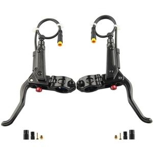 Hydraulic Disc Brakes, Aluminum Alloy Hydraulic Brake Lever GT267 Power Off Brake Handle 3 Pin for Ebike/Folding Bike/Scooter/Fat Bike(Right+Left)