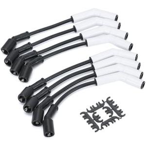 Spark Plug Wire Set for GM LS3/LS4/LS7/LT Engines 9070C Extreme 9000 Ceramic Spark Plug Boot Ignition Wire/Cable Kit, 8Pcs