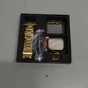 Lerobo Compatible with Apple Watch Band 44mm 42mm 40mm 38mm 41mm 45mm 46m 49mm, Solid Stainless Steel Metal Band with 2 Pack Protective Cover Case for iWtach Series 11 10 9 8 7 6 5 4 3 SE Ultra Men Women (Gold)