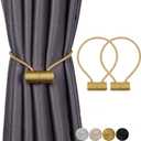 2 x 2pcs Magnetic Curtain Tiebacks, Strong Magnetic Window Curtain Tiebacks Decorative Rope Holdbacks Drapery Curtain Tie Backs for Window Draperies Hold Curtains Drape Ties Backs