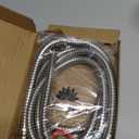 Shower Hose Extra Long 90 Inches Brushed Chrome Handheld Shower Head Hose with Brass Insert and Nut - Lightweight and Flexible