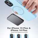 for iPhone 15 Plus&iPhone 14 Plus Phone Case Fits MagSafe 10FT Drop Resistant Matte Skin Feeling Back Cover for iPhone 15 Plus&iPhone 14 Plus CaseLight Blue