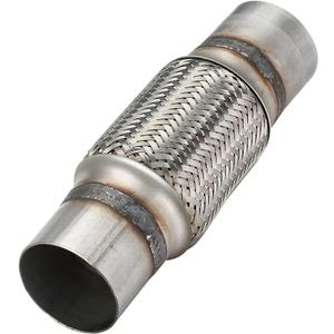 Exhaust Flex Pipe, 2.5''x 6''Stainless Steel Heavy Duty Exhaust Flex Pipe, Double Braid Exhaust Flex Tube, Overall Length 10''