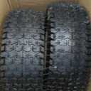 15x6.00-6 Rubber Lawn Mower Tire and Wheel, 2 Pcs Replacement 15x6-6nhs Riding Mowers Lawn Tire and Wheel with 3/4" Bushing, 3" Centered Hub