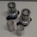 2 Pcs Water Filter, Twist-On Pipe Strainer, Nylon PA66 cover, PC bowl with 40 and 100 Mesh 304 Stainless Screen (3/4’‘ male)